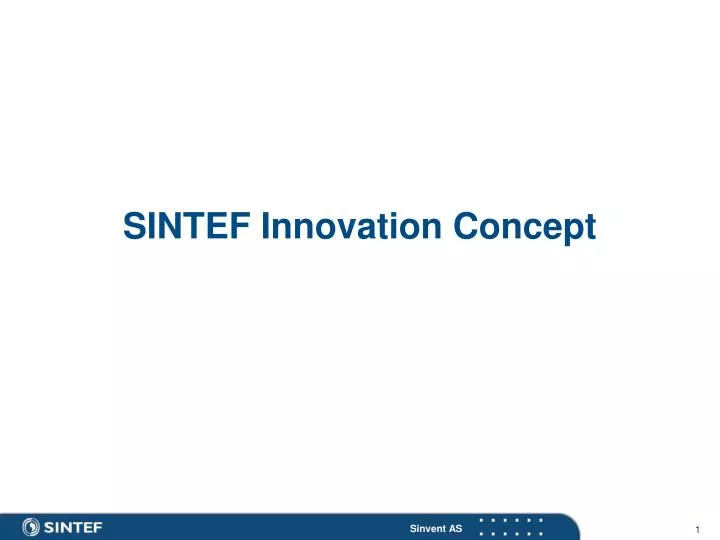 sintef innovation concept