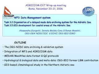 ADRICOSM-EXT Wrap-up meeting Roma, November 20-21, 2006