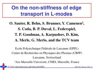 On the non-stiffness of edge transport in L-modes