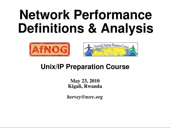 network performance definitions analysis