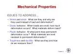 Mechanical Properties - slide 1