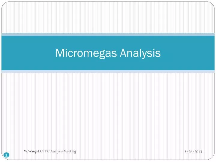 micromegas analysis