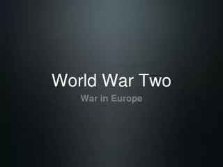 world war two