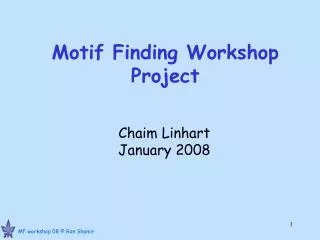 Motif Finding Workshop Project
