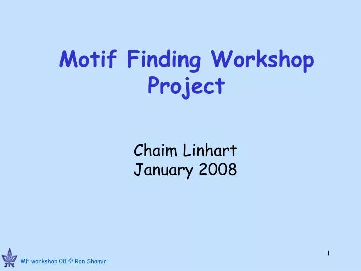 motif finding workshop project