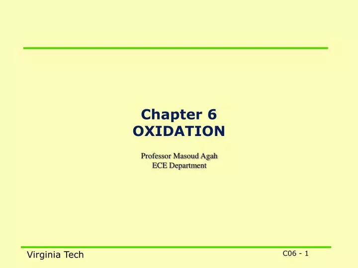 chapter 6 oxidation