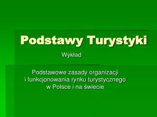 podstawy turystyki
