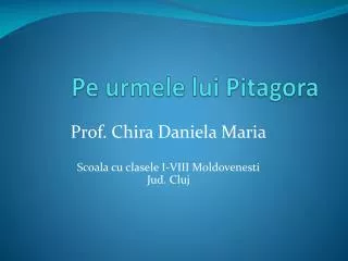 pe urmele lui pitagora