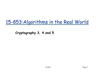 15-853:Algorithms in the Real World