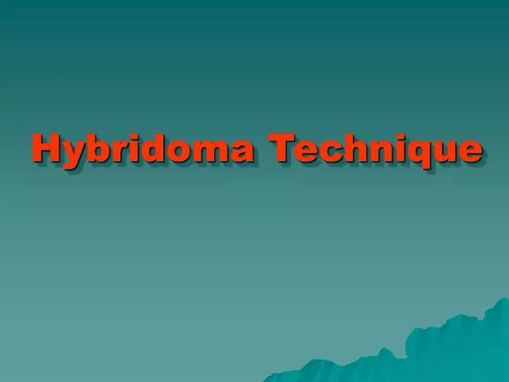 hybridoma technique