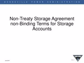 Non-Treaty Storage Agreement non-Binding Terms for Storage Accounts