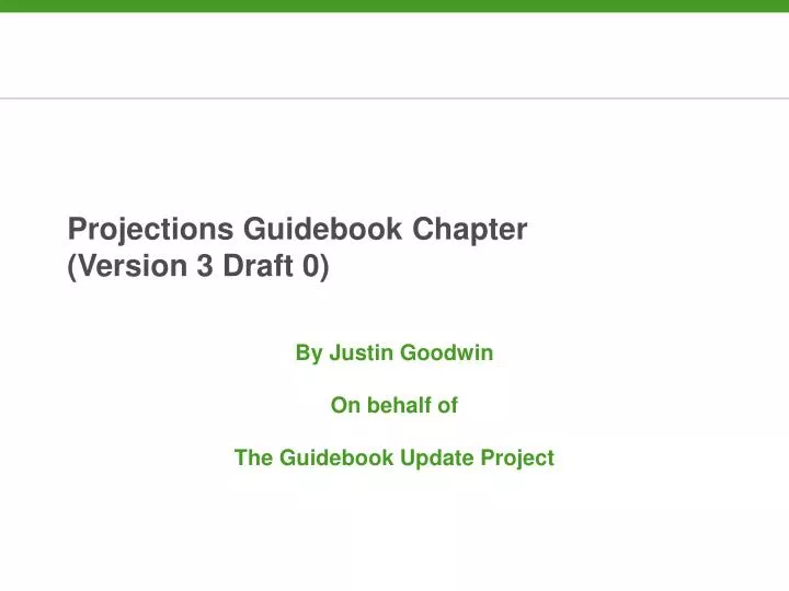 projections guidebook chapter version 3 draft 0