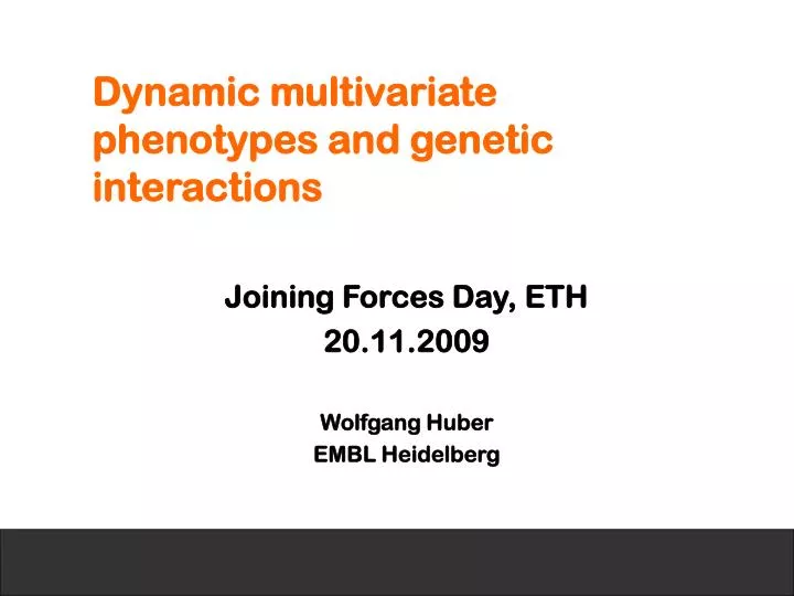 dynamic multivariate phenotypes and genetic interactions