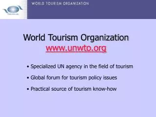 World Tourism Organization unwto