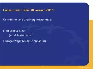 financieel caf 30 maart 2011