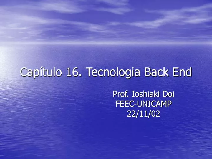 cap tulo 16 tecnologia back end