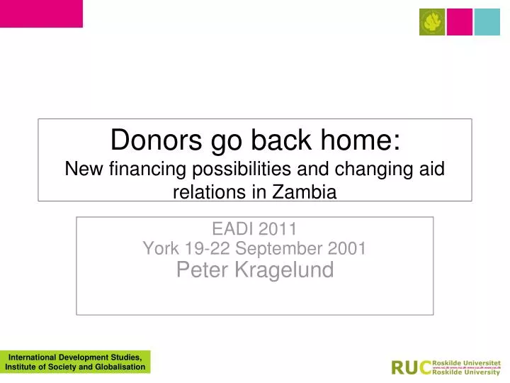 donors go back home new financing possibilities and changing aid relations in zambia