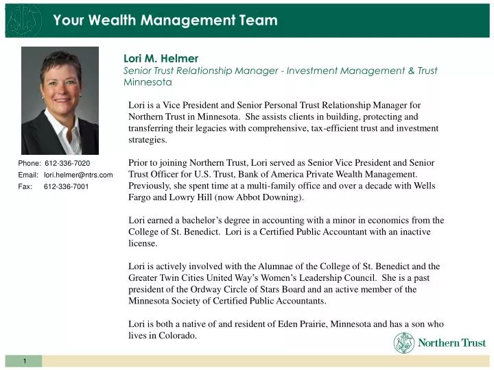 your wealth management team