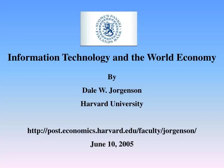information technology and the world economy