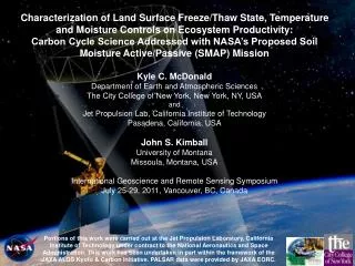 SMAP Science Objectives