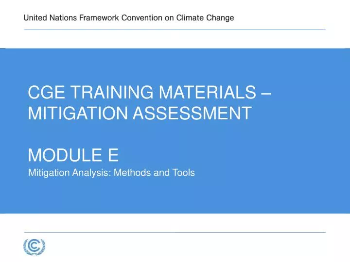 cge training materials mitigation assessment module e
