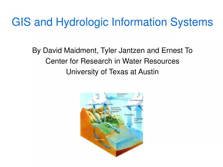 gis and hydrologic information systems