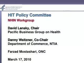 HIT Policy Committee