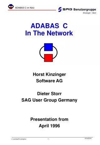 ADABAS C In The Network