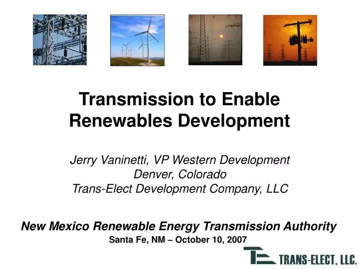 new mexico renewable energy transmission authority santa fe nm october 10 2007