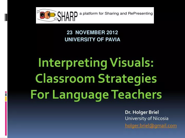 interpreting visuals classroom strategies for language teachers