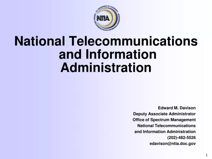national telecommunications and information administration