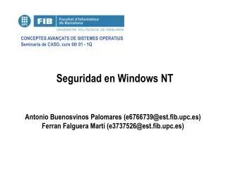 seguridad en windows nt