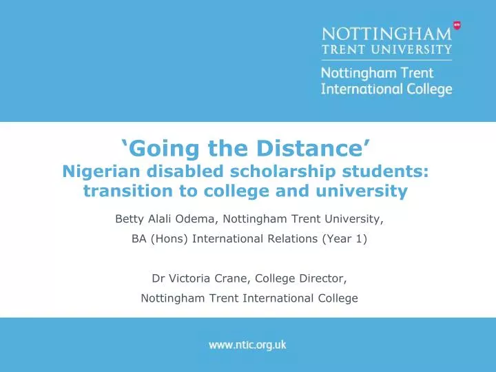 going the distance nigerian disabled scholarship students transition to college and university