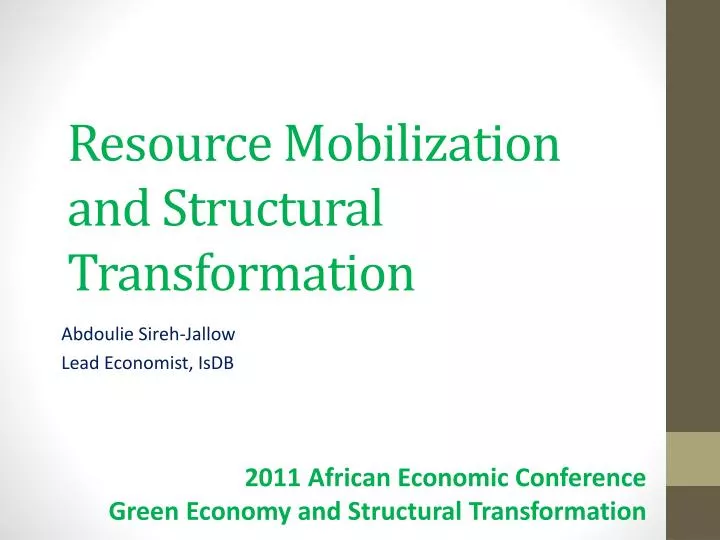 resource mobilization and structural transformation