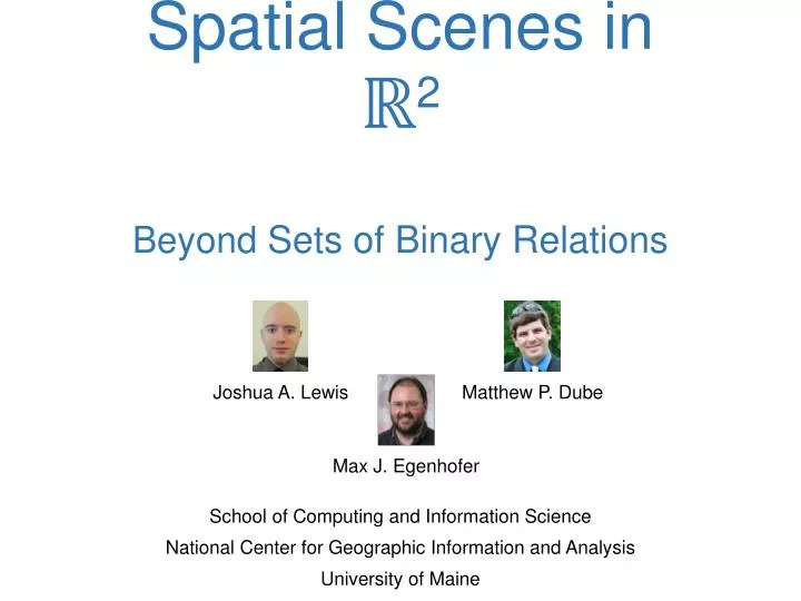 the topology of spatial scenes in 2