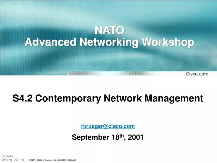 nato advanced networking workshop