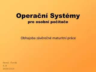 opera n syst my pro osobn po ta e