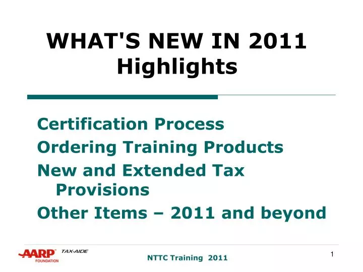 what s new in 2011 highlights