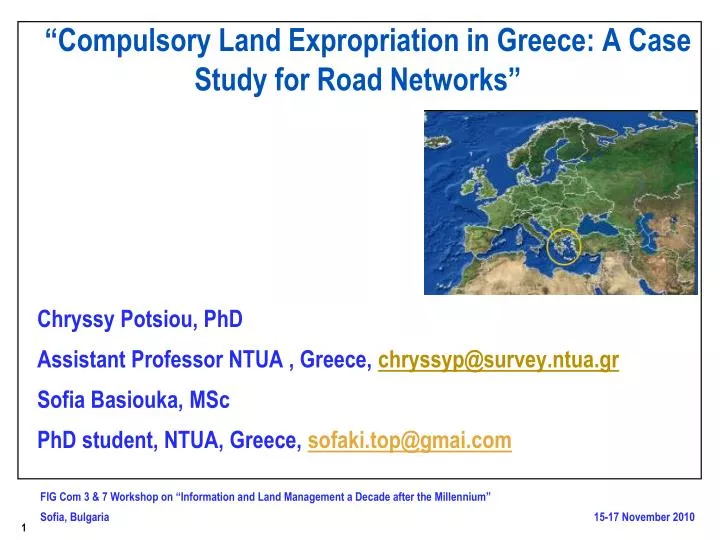 compulsory land expropriation in greece a case study for road networks