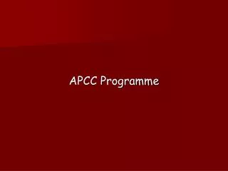 APCC Programme