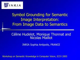 Symbol Grounding for Semantic Image Interpretation: From Image Data to Semantics