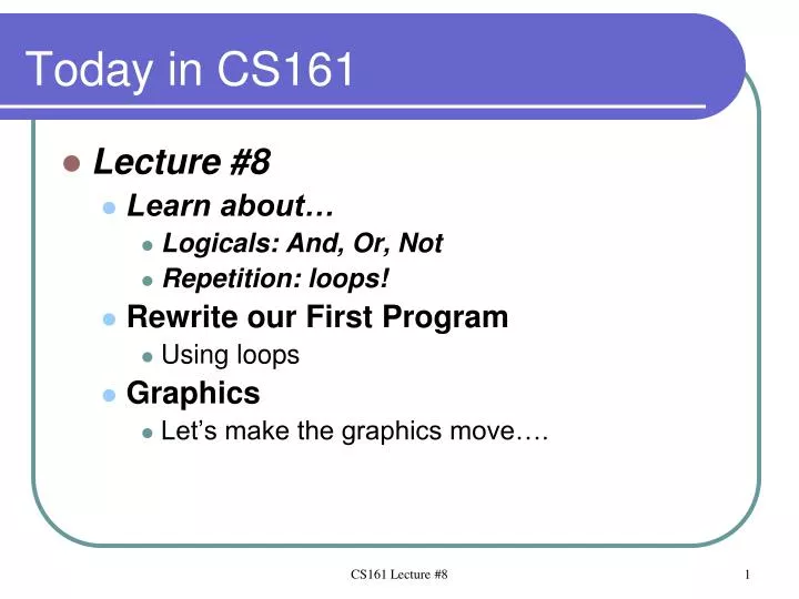 today in cs161