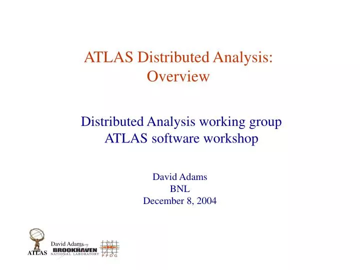atlas distributed analysis overview
