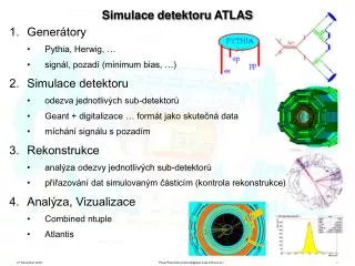 simulace detektoru atlas
