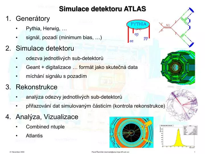 simulace detektoru atlas
