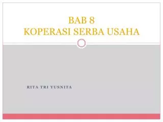 bab 8 koperasi serba usaha