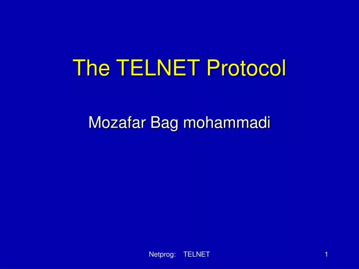 the telnet protocol