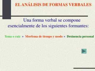 el an lisis de formas verbales