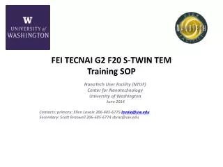 FEI TECNAI G2 F20 S-TWIN TEM Training SOP