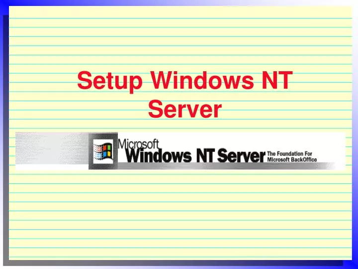setup windows nt server